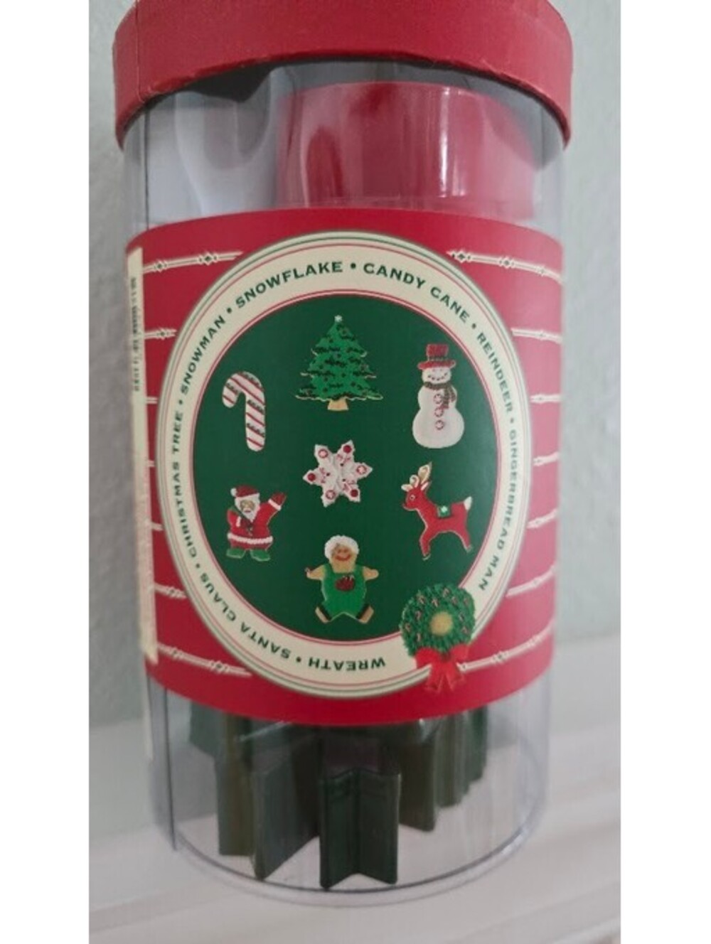 Williams Sonoma Holiday Cookie Cutters 7 Pc w/ Storage Tube